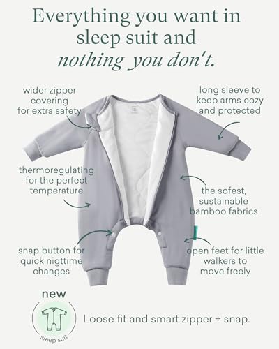 Image of PurComfy Supersoft Active Toddler Sleepsuit 1.0 TOG Long Sleeve Wearable Blanket with Legs All-Season Cozy Sleeper