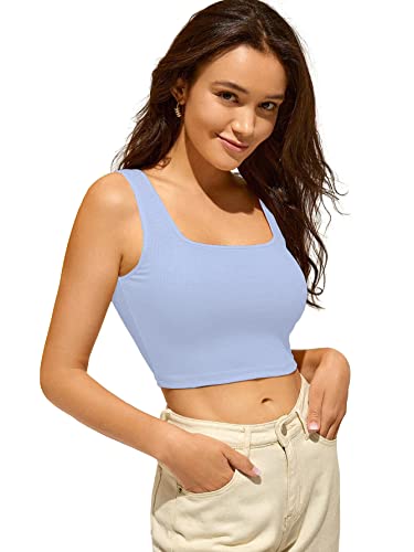 Image of Shasmi Women's & Girls' Solid Sweet Heart Neck Slim Fit Simplicity Tops (TOP 50)