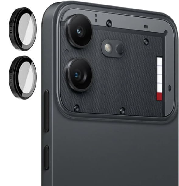 Image of Primiume HD+ Upgraded Camera Lens Frame Glass for Nothing Phone (4b) Camera Lens Protector and Aluminum Alloy Rings - ZBlack /4Pack