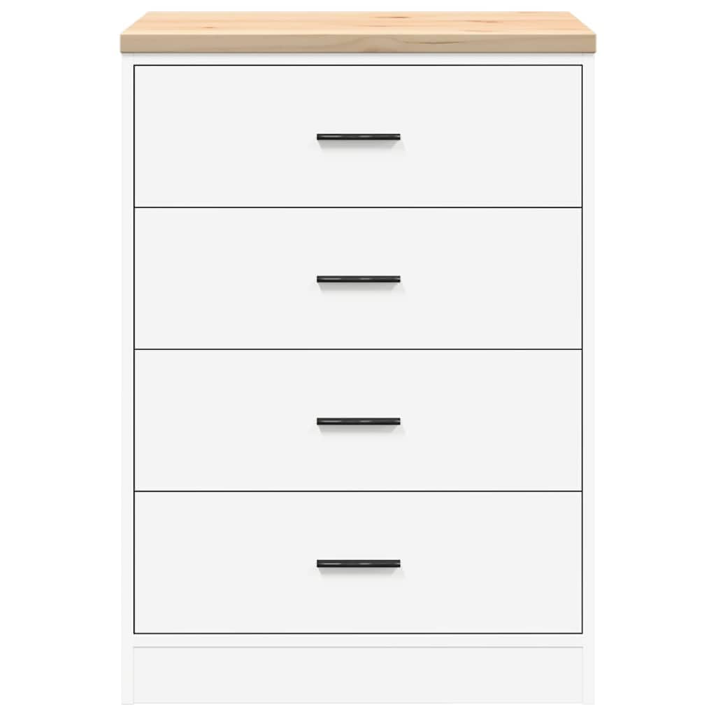 Armoire de Rangement de Garage Blanc 60x51x85 cm Bois de pin,Entreprise & Industrie,Stockage Industriel,Armoires industrielles,29.4 kg-860598