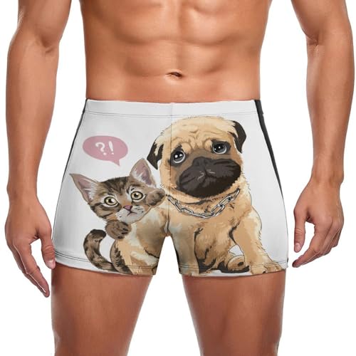 Short de bain homme imprimé chien pour vos journées à la plage