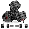 Adjustable Dumbbells Sets, 20/30/40/60/80lbs Free Weights Dumbbells Set of 2 Convertible To Barbell A Pair of Lightweight for Home Gym, Women and Men Equipment