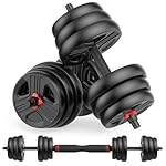 Adjustable Dumbbells, 20/30/40/55/60/70/80/90lbs Free Weights Dumbbells Convertible 2 or 3 in 1 Set Used as Barbell, Kettlebells, A Pair of Lightweight for Home Gym