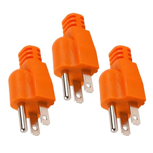 3 Pack Neutral Cround Bonding Plug, Portable Inverter Generator Surge Protector Plug with Good Conductivity for RV Floating Neutral Generators,Open Ground Error
