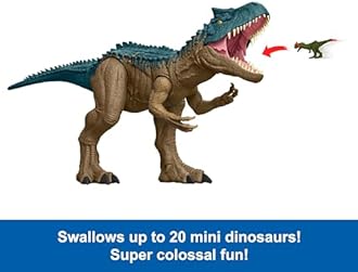 Mattel Jurassic World: The Chaos Theory Netflix - Giant Dinosaur Allosaurus Action Figure, Extra Large Dinosaur, Can Devour 20 Mini Figures, Approx 96 cm Long, XL Action Toy, HRX53