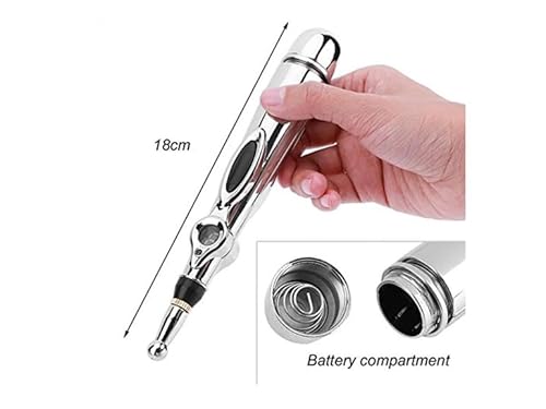 BazzArt Caneta Eletrica Massageadora Acupuntura Fisioterapia Pulsos Eletricos Massagem Pen Meridiano