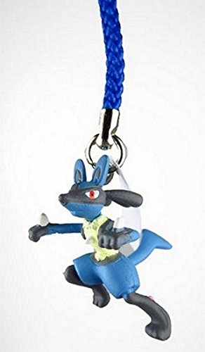Pokemon Black & White BW4 Blue Strap Charm-Lucario Aprox 1.25