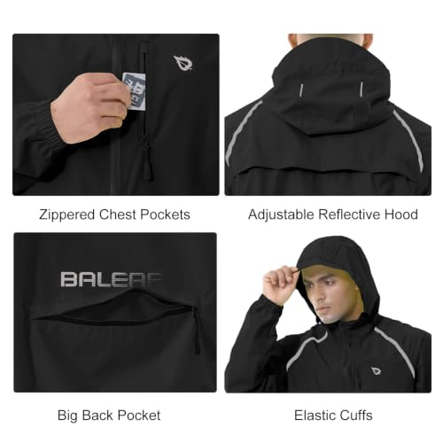 Baleaf Waterproof Hooded Rain Jacket