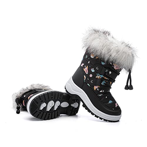 peggy piggy Boy's Girl's Winter Boots Outdoor Waterproof Cold Weather Snow Boots Warm Shoes(Toddler/Little Kid)4