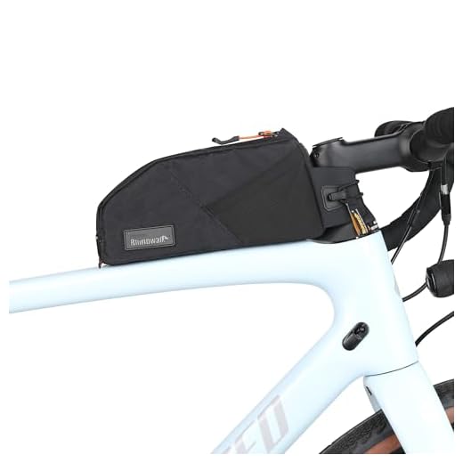 abamita Bike Top Tube Bag Bicycle Front Frame Bag Waterproof Bike Bag 1.2L with Dual Side Mesh Pockets Perfect for MTB Road Bike Cycling Commuting and Outdoor Adventures