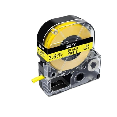 LA-4WBA5 LA-4YBA5 LW-300 LW-400 500 700に類似したラベルプリンターモデルのSU5S SU5Y SU11S SU11Yと互換性のある熱収縮チューブ(3.5mm Yellow)