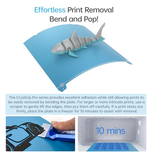 Image of BIQU CryoGrip Pro Frostbite Build Plate for K1 Max, Ender-3 V3 Plus | Cold Panda Build Plate for 3D Printers, Room Temperature Printing, Double-Sided Textured Sheet, 310x315mm 1 Piece
