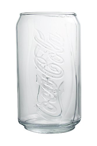 ARC International Luminarc Coca Cola Clear Embossed Can Tumbler, 12-Ounce, Set of 4
