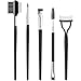 KINGMAS 5 Stück Augenbrauen Pinsel, Feiner abgewinkelter Eyeliner Pinsel, Wimper Kamm Wimpernbürste, Augenpinsel Make-up Pinsel Set Pin Up günstig Kaufen-KINGMAS 5 Stück Augenbrauen Pinsel, Feiner abgewinkelter Eyeliner Pinsel, Wimper Kamm Wimpernbürste, Augenpinsel Make-up Pinsel Set