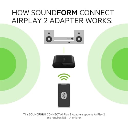 image for Belkin SoundForm Connect AirPlay 2 Adapter & Airplay 2 Receiver - Wire