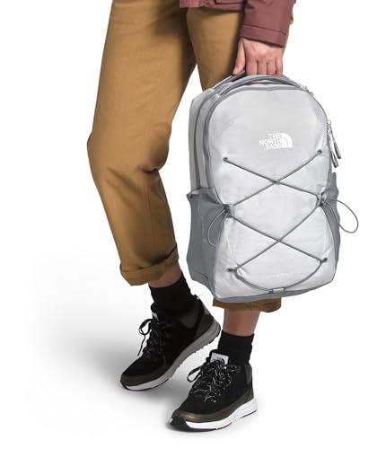 Image of The North Face Women's Jester Everyday Laptop Backpack - Commuter Travel Bag, Laptop Sleeve, Water-Repellent, TNF White Metallic Melange /Mid Grey-NPF, One Size