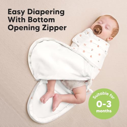 Image of Baby Swaddle Sleep Sacks with Zipper - 3-Pack Swaddles for Newborns 0-3 Months, Infant, Baby Girls, Boys, Soft & Durable Newborn Sleep Sack, Easy Diaper Change Swaddling Blanket (Butterflies, OS)