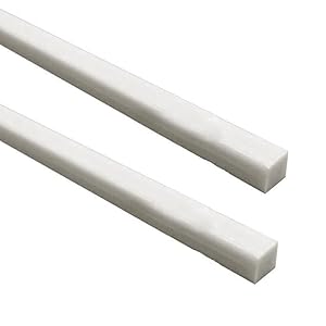 SASAS Fiberglas-Vierkantstab-Flachstreifen, 2 Stück