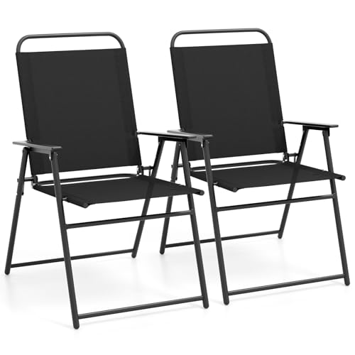 Tangkula Folding Sling Chair Set
