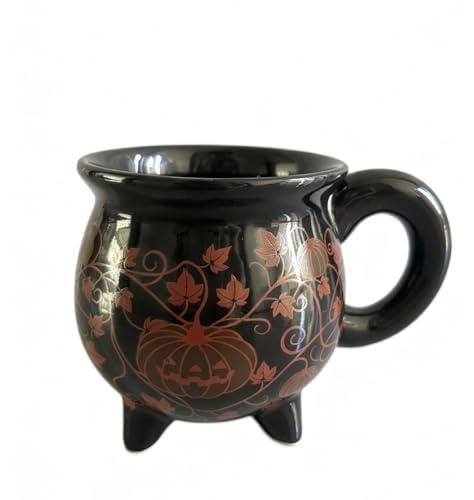 HOPOYGOS Ceramic Cauldron Mug - 12 oz Witches Brew Themed Coffee Cup, Microwave & Dishwasher Safe, Unique Magic Potion Mug for Tea, Coffee, Hot Chocolate, Fun Gift for Witchy & Fantasy Lovers