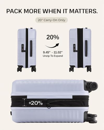 Image of Coolife Luggage 3 Piece Set, Lightweight PC Hardside Suitcases, 20 /24 /28 | Expandable 20-Inch Carry-On, Dual Spinner Wheels, TSA-Approved Lock, Upgraded PC Hardshell, Durable Travel Suitcases