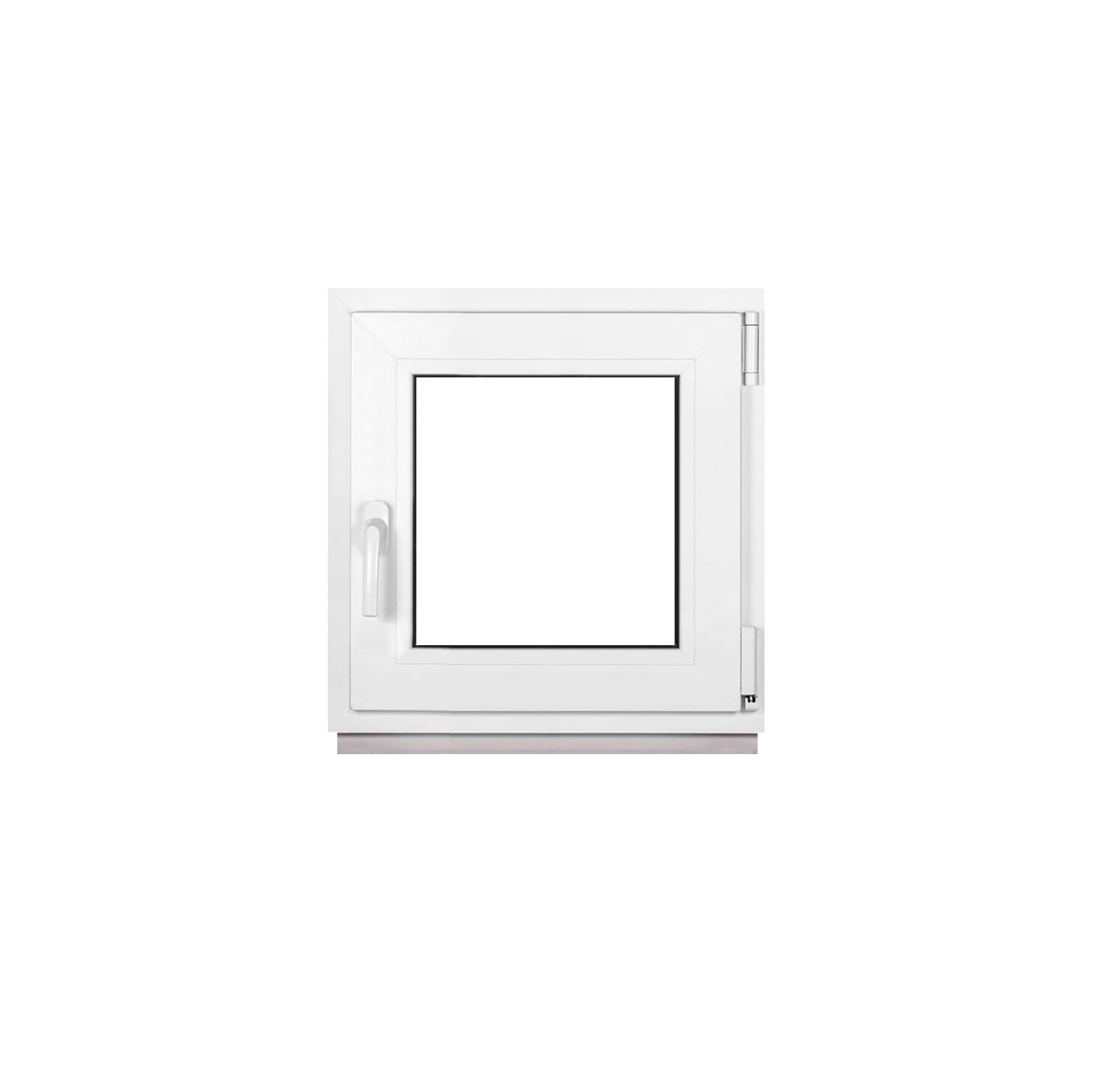 Framex Finestra per Cantina, Piccola Finestra, Bianca, Larghezza x Altezza: 55 x 55 cm (550 x 550 mm), Doppi Vetri (32 mm), Anta-Ribalta, Girevole DIN Destra – Premium