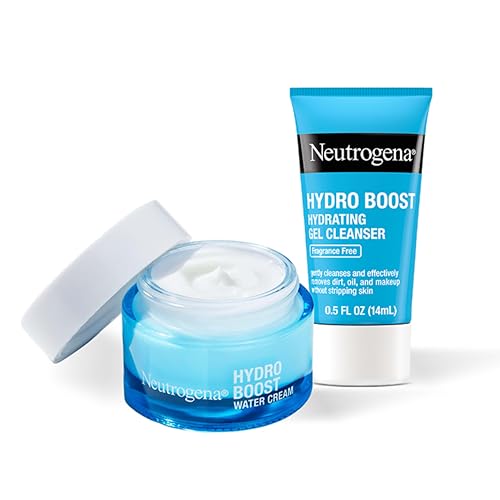 Neutrogena Hydro Boost Hydrating Water Cream Face Moisturizer for Sensitive Skin plus Hydrating Gel Cleanser Alcohol and Fragrance Free Hyaluronic Acid Daily Hydration Routine 7.8 fl oz