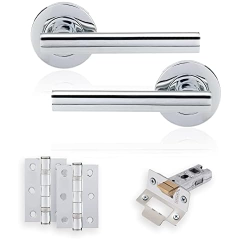 XFORT Polished Chrome Door Handle Set Cover