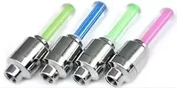KIT C/2 bicos pinos pneu LED efeito neon carro bike moto bicicleta infantil (1Kit Cor Aleatório)