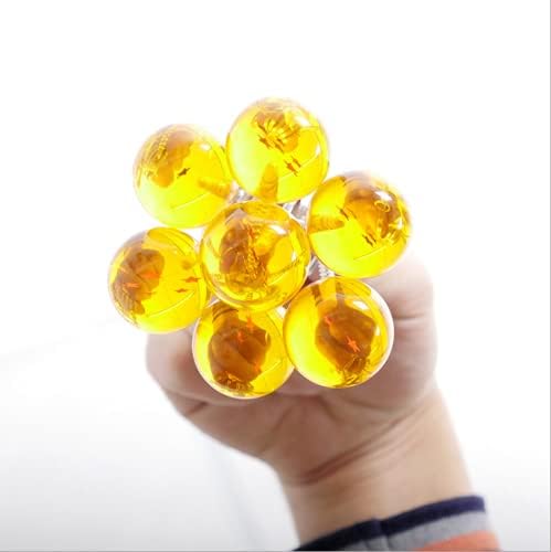 Miniatura 5 de Pack de 7 llaveros de resina acrílica diseño de estrella de bola de dragón cristal transparente 7 estrellas diseño de anime