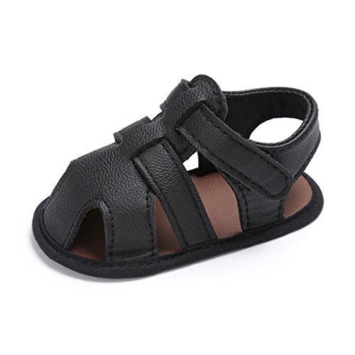 Gaorui Baby Prewalker Sandals Toddler Boy Girls First Walker Slippers Anti-Slip Sneaker Summer Shoes Black