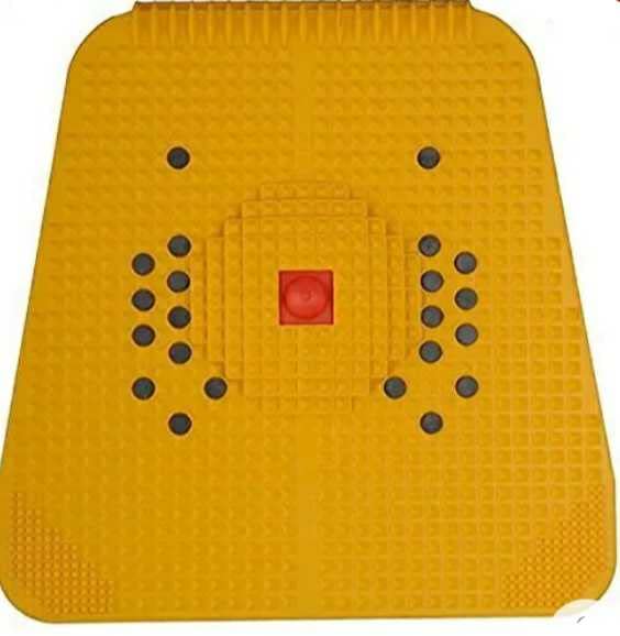 Super India Store Aci Acupressure Power Mat 2000-Magnetic N Acupressure Pyramids Mat For Pain Relief-Acupressure Foot Reflexology Mat(Yellow)