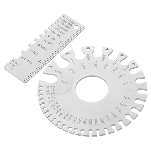 ULTECHNOVO - Calibrador de espesores de alambre, 2 piezas, para mediciones precisas, accesorios para mesa de soldadura miniatura 1
