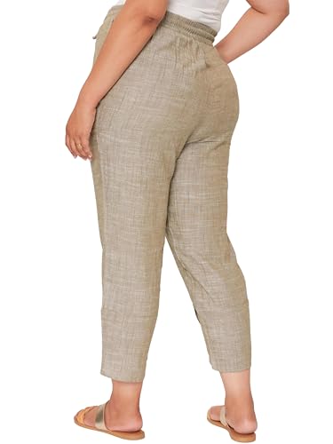 Royalty For Me Womens Women’s Casual Summer Linen Mid-Rise PantsCasual Pants3