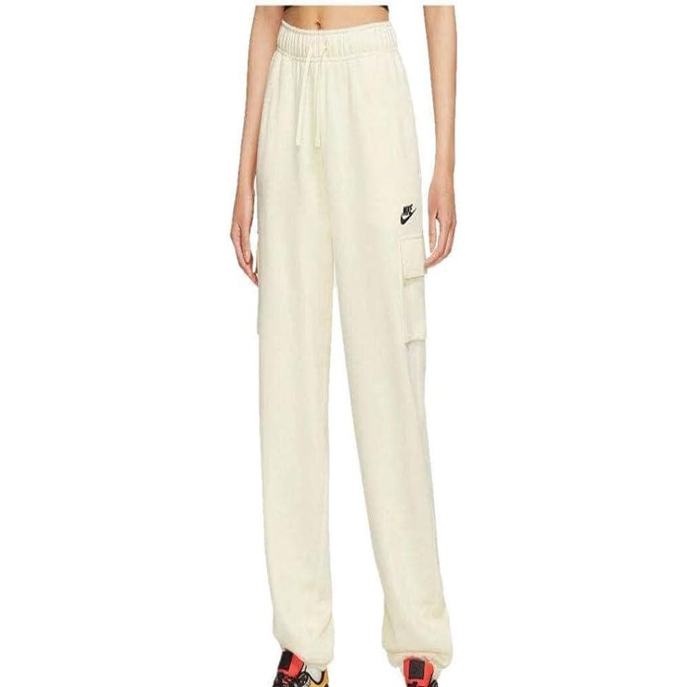 NIKE DQ5196-113 W NSW Club FLC MR Pant Cargo Pants Women's Coconut Milk/Black Size M