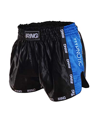  Top Ring Pantaloncini Muay Thai Kick Boxing Hypnotic Vari Colori per Uomo e Donna (Blu, L)
