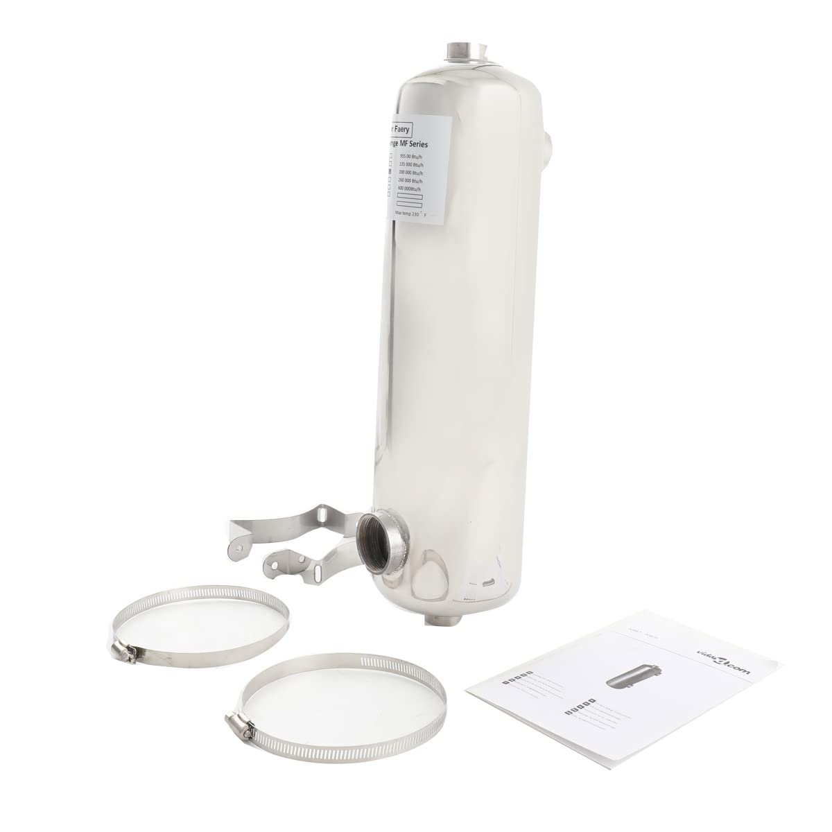 Riscaldatore per piscina in acciaio inox, 60 kw, scambiatore di calore per piscina, 250 l/min, flusso d'acqua calda, 30 l/min, scambiatore di calore per piscina (60 kw)