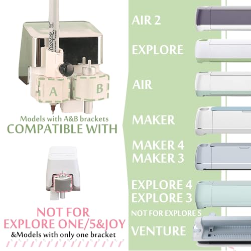 Image of CRAVERLAND Universal Pen Adapter Set for Maker 4 3 /Maker /Venture /Explore 4 3 /Explore /Air 2 /Air,15 Quick Insert-to-Go Adapters Holders with an Universal Pen Adapter Set,Fit All Pens Less Than 0.5in
