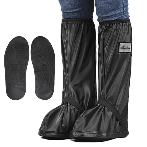 YUZHEDM Cubre Zapatos Impermeable Fundas de Zapatos Plegables Reutilizables de PVC Cubrezapatos Impermeable con Suelas Antideslizantes y Cremalleras, Cubrebotas Pueden Proteger Contra la Lluvia（37 40）