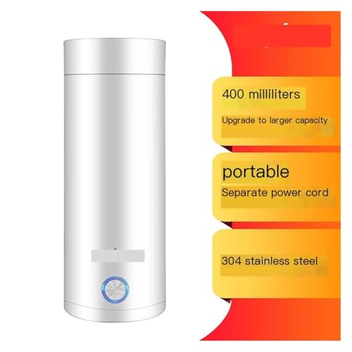 Tetera eléctrica portátil y compacta 0.4L 300W blanca miniatura 2