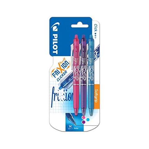 PILOT FriXion Clicker - Bolígrafo roller de gel borrable (3 uds) Cover