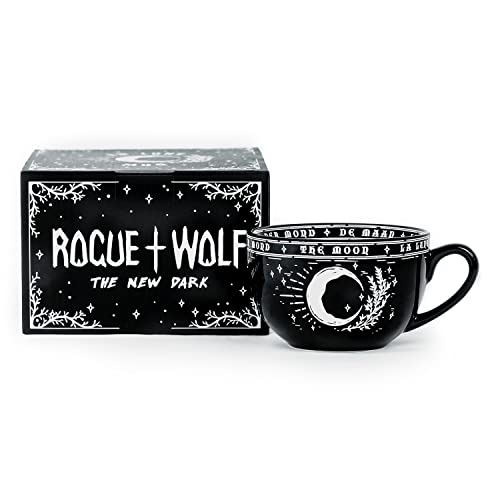La Lune Large Coffee Halloween Moon Mug In Gift Box By Rogue + Wolf Witchy Spooky Ghost Emo Hocus Pocus Mugs For Men Women Kawaii Witch Metaphysical Witchcraft Supplies Goth Novelty Cup -17.6Oz 500Ml #TOP3