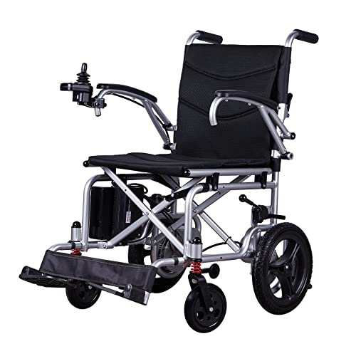 Alton Sella- (only 35lbs) Foldable Electric Wheelchair, Travel Size User-Friendly (Silver)