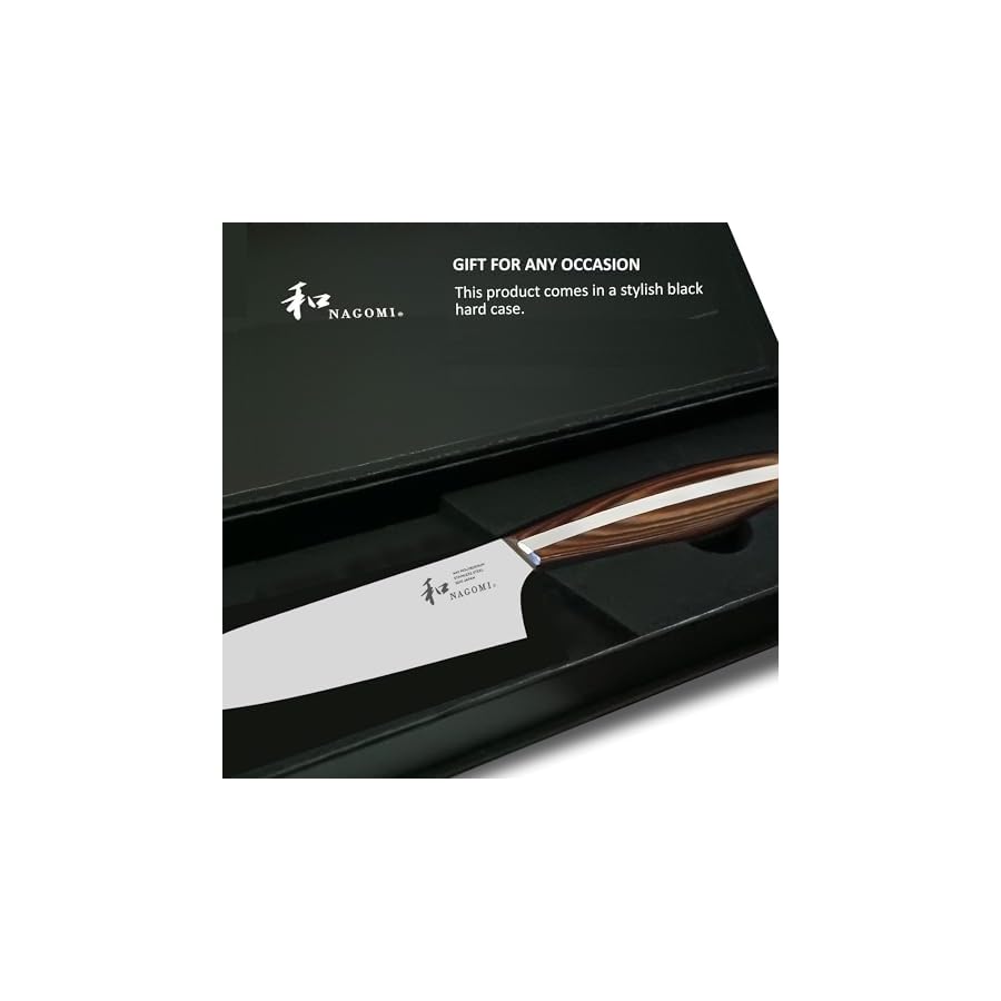 NAGOMI] 6 inch Serrated Cake Knife - Made in Seki, Japan - Blade in 440A and Comfortable Pakkawood Handle - Japanese Sharp Knife