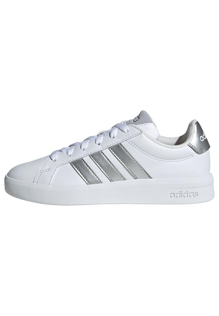 adidas Unisex Kids Grand Court 3.0 Junior Shoes, FTWR White/Silver Met./Silver Met., 6.5 UK