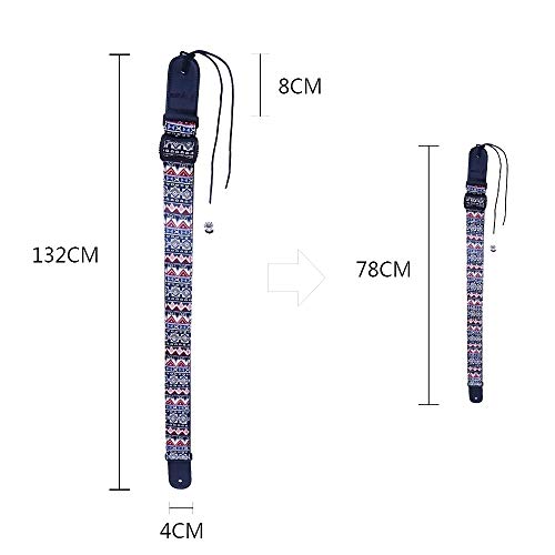 rayzm Sangle pour Ukulélé, de Style Bohémien Knitting en Coton Ceinture, 4cm de Large, de Longueur Réglable de 78cm à… - Les Beatles, Paul McCartney, John Lennon, RIngo Starr, George Harrison rayzm Sangle pour Ukulélé, de Style Bohémien Knitting en Coton Ceinture, 4cm de Large, de Longueur Réglable de 78cm à… – Image 3
