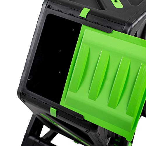 UPP Trommel-Komposter 70 L | Schnellkomposter, Composter für Bio- und Garten-Abfälle | Gartenkomposter inkl. interne Belüftung - beschleunigt Herstellung von Kompost, Bio-Dünger | schwarz-grün - Image 4