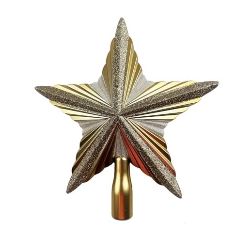 Heyiwell Gold Matte Painted Christmas Tree Topper,Star Tree Topper for Christmas Tree, Holiday or Home Decorations 8" X 9"Inch