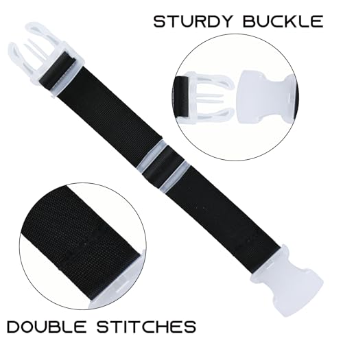 Image of Ferris 2Pcs Add a Bag Luggage Straps Bag Straps Suitcase Belt Ideal for Suitcase Luggage Connector AdjustableTravel Attachment Travel Accessories, Connect Your Luggage (Black)