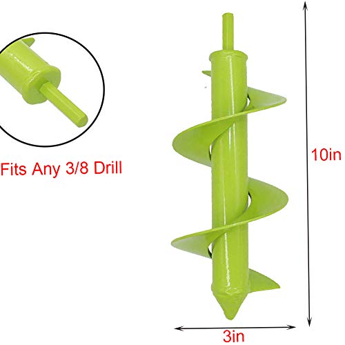 image for SYITCUN Auger Drill Bit Garden Plant Flower Bulb Auger Spiral Hole Dri